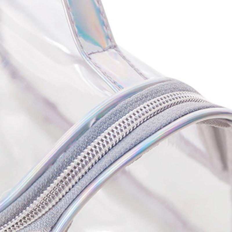 Clear Toiletry Bag Transparent Makeup Cosmetic Bag With Zipper & Handle
