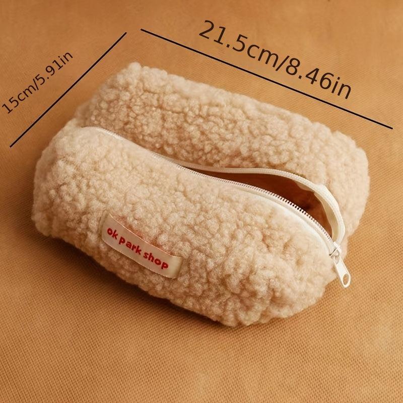 Large Plush Makeup Bag Y2K Accessories Cosmetic Organizer Travel