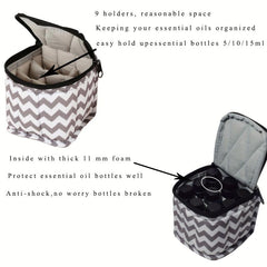 Essential Carrying Case for Nail Polish - Holds 9 Bottles