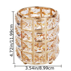 Crystal Makeup Brush Holder Organizer - Keep Your Cosmetics Tidy and Accessible