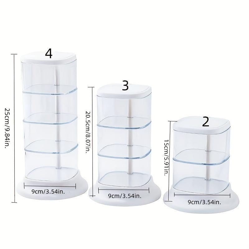 Makeup Sponge Storage Organizer Container with Lid Turntable