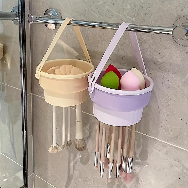 2-in-1 Silicone Brush Cleaning Mat with Holder