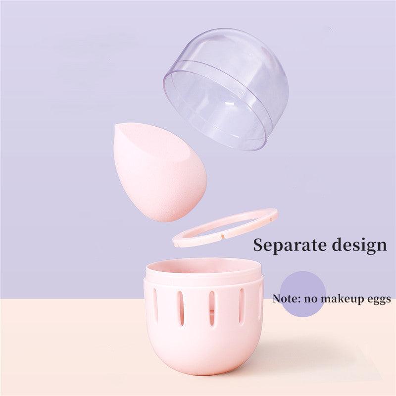 Makeup Sponge Storage Box Travel-Friendly Breathable Dustproof Transparent