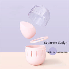 Makeup Sponge Storage Box Travel-Friendly Breathable Dustproof Transparent