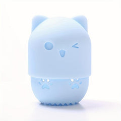 Silicone Cat Makeup Sponge Holder Travel Case