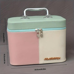Square Makeup Bag with Mirror & Brush Holder