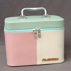 Square Makeup Bag with Mirror & Brush Holder