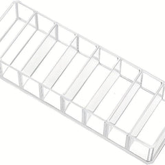 Clear Acrylic Makeup Organizer with 8 Compartments