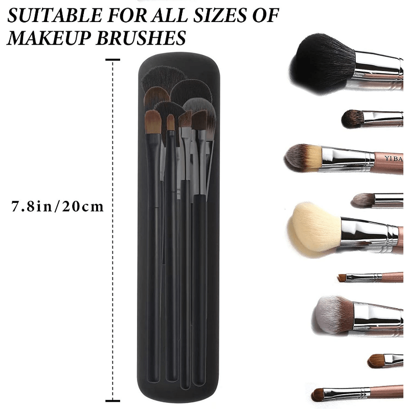 Silicone Makeup Brush Storage Bag Waterproof Magnetic Portable Cosmetic Bag