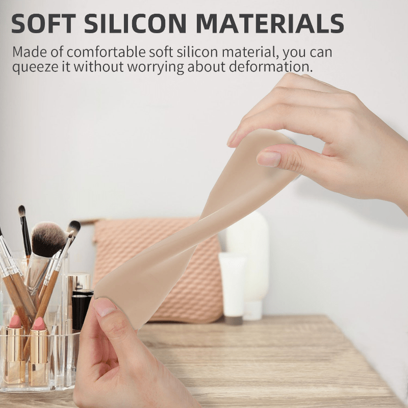 Silicone Makeup Brush Storage Bag Waterproof Magnetic Portable Cosmetic Bag