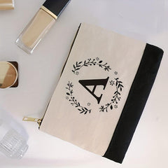 Monogram Cosmetic Bag - Elegant Personalized Makeup Pouch