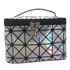Waterproof Geometric Makeup Bag Large Capacity Toiletry Tote