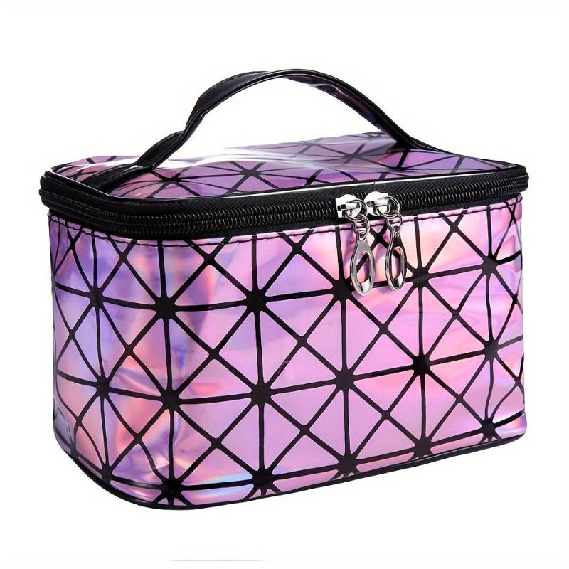 Waterproof Geometric Makeup Bag Large Capacity Toiletry Tote