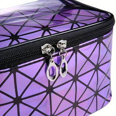 Waterproof Geometric Makeup Bag Large Capacity Toiletry Tote