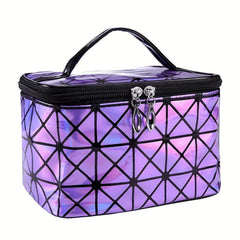 Waterproof Geometric Makeup Bag Large Capacity Toiletry Tote