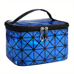 Waterproof Geometric Makeup Bag Large Capacity Toiletry Tote