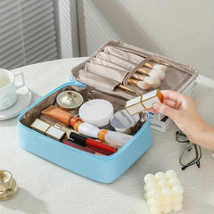 Travel Makeup Bag with Handle Large Capacity Organizer