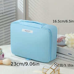 Travel Makeup Bag with Handle Large Capacity Organizer