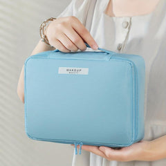 Travel Makeup Bag with Handle Large Capacity Organizer