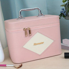 Large Capacity Toiletry Bag with Handle and Brush Holder