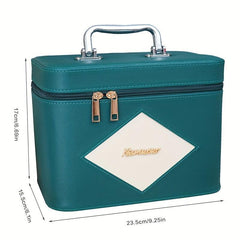 Large Capacity Toiletry Bag with Handle and Brush Holder