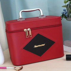 Large Capacity Toiletry Bag with Handle and Brush Holder