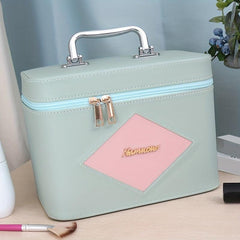 Large Capacity Toiletry Bag with Handle and Brush Holder