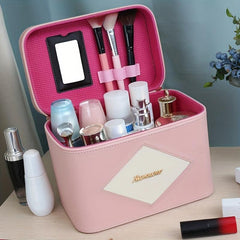 Large Capacity Toiletry Bag with Handle and Brush Holder