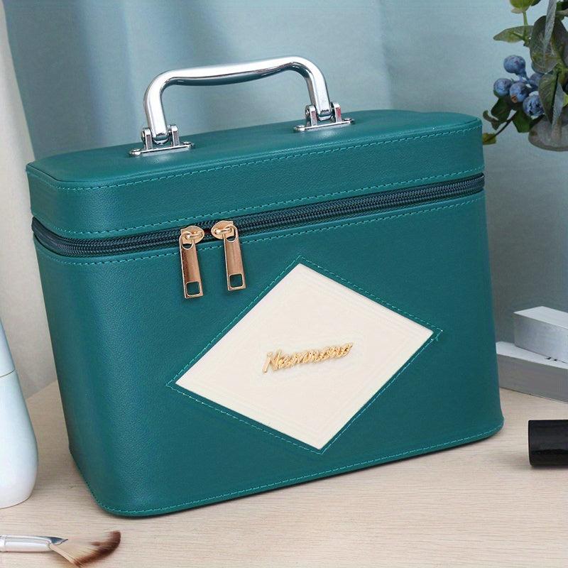 Large Capacity Toiletry Bag with Handle and Brush Holder