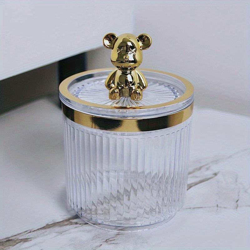 Cute Bear Cotton Pad Holder for Storage