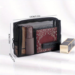 Breathable Square Cosmetic Bag for Women Roomy Zipper Makeup Pouch