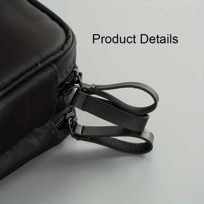Waterproof Nylon Makeup Bag Double Zipper Double Layer Travel Bag