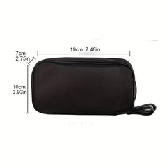 Waterproof Nylon Makeup Bag Double Zipper Double Layer Travel Bag