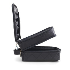 Large Capacity Double Layer Makeup Bag for Travel Portable Cosmetic Bag