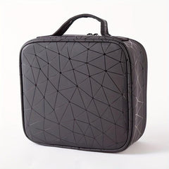 Adjustable Compartments Travel Makeup Train Case for Women