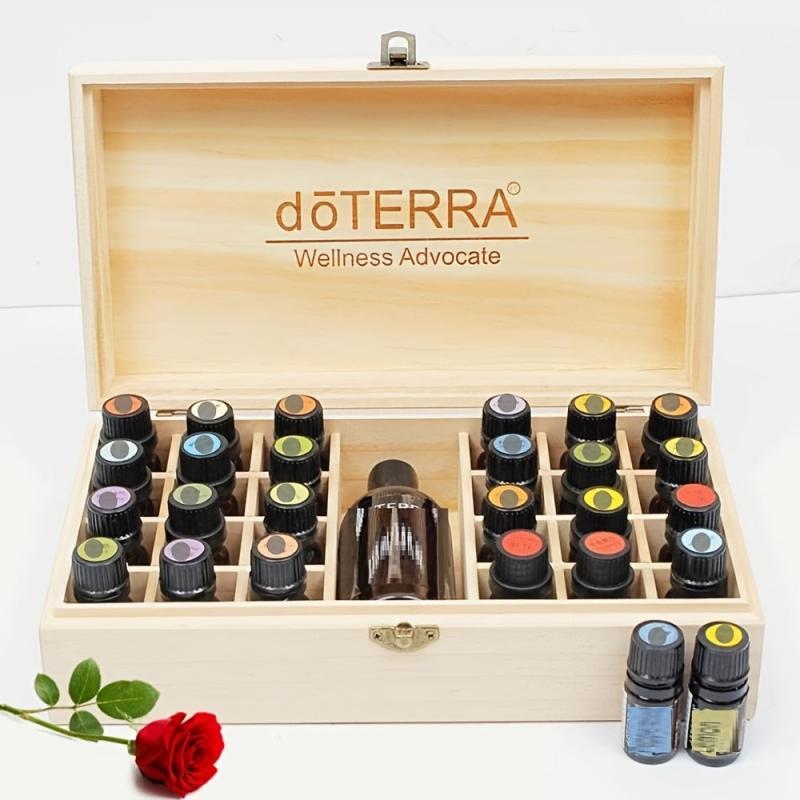 Essential Oil Storage Box 25 Grids Aromatherapy Organizer Nail Polish Fragrance