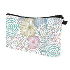 Floral Pattern Travel Makeup Bag - Portable & Stylish - Ideal Gift for Travelers