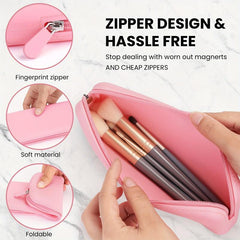 Travel Makeup Brush Holder Silicone Makeup Bag BPA-Free