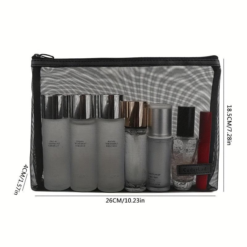 Mesh Makeup Bag Mesh Pouch Cosmetic Organizer Pouch 3 Sizes