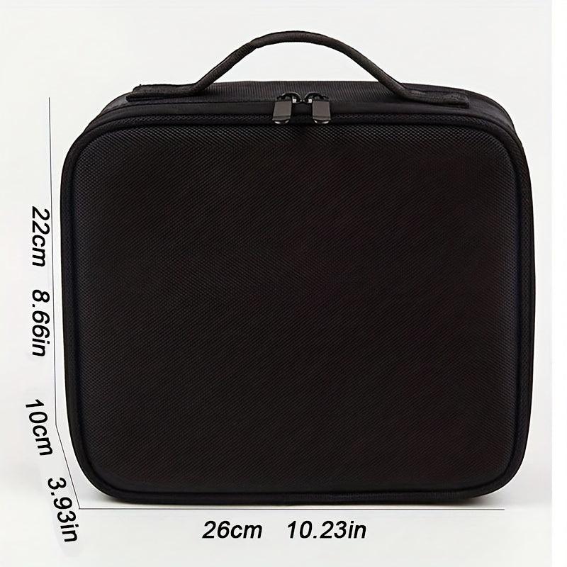 Waterproof Nylon Travel Toiletry Bag with Divider & Brush Holder