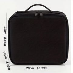 Waterproof Nylon Travel Toiletry Bag with Divider & Brush Holder