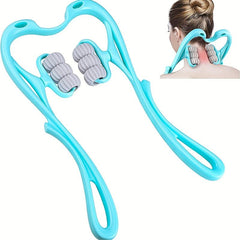 2pcs Manual Cervical Spine Massager Six Wheels Roller Neck Massager