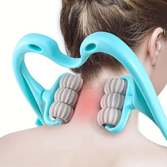 2pcs Manual Cervical Spine Massager Six Wheels Roller Neck Massager