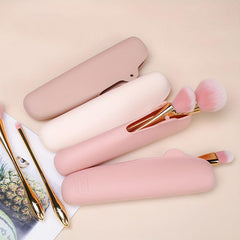 Silicone Travel Makeup Brush Holder Bag Case Cosmetic Pouch