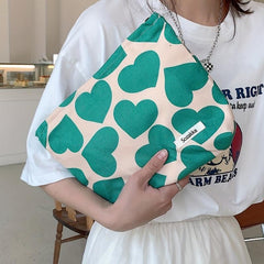 Love Heart Makeup Pouch Zipper Toiletry Bag - Perfect Gift for Beauty