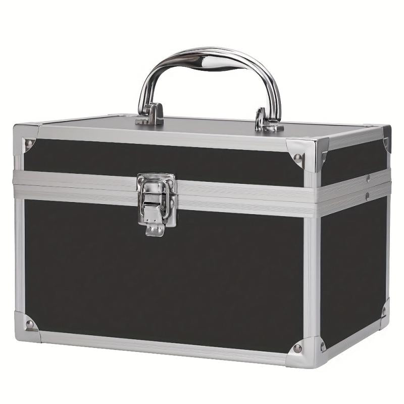 Professional Makeup Beauty Case Organizer Box Portable with Mirror & Handle