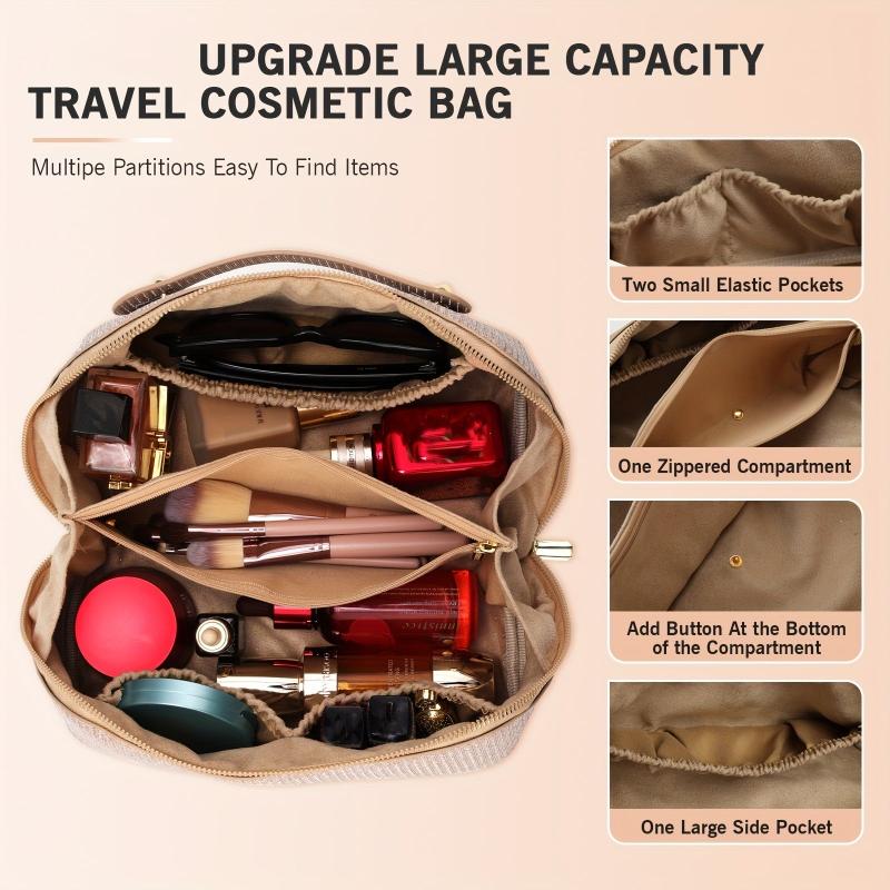 Large Capacity Travel Makeup Bag Sparkly Cosmetic Bag Portable Toiletry Bag
