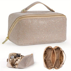 Large Capacity Travel Makeup Bag Sparkly Cosmetic Bag Portable Toiletry Bag