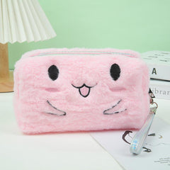 Plush Makeup Bag Soft Brush Holder Toiletry Bag Travel Pouch Gift