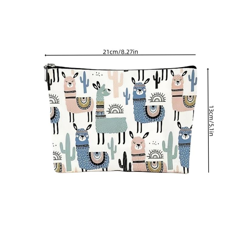 Funny Alpaca Pattern Makeup Bag Waterproof Travel Toiletry Pouch